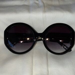 Foster Grant Oversized Round Sunglasses - Black